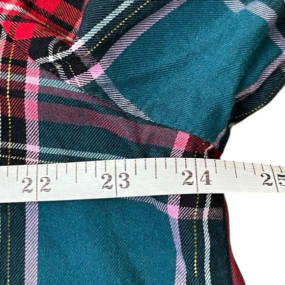 Victoria's Secret Green and Red Plaid Night Shirt L - Picture 5 of 7